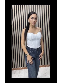 TOP TIRANTES ESTILO CORSÉ BLANCO T.ÚNICA