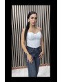 TOP TIRANTES ESTILO CORSÉ BLANCO T.ÚNICA