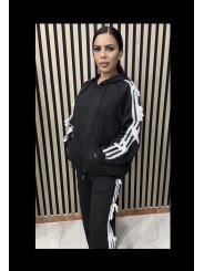 CONJUNTO CHÁNDAL LAZOS NEGRO T.ÚNICA