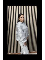 CONJUNTO CHÁNDAL LAZOS GRIS T.ÚNICA