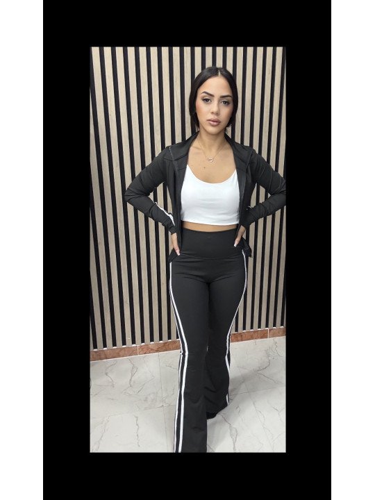 CONJUNTO DOS PIEZAS DEPORTE NEGRO