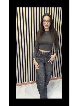 PANTALÓN VAQUERO ANIMAL PRINT BALLON FIT