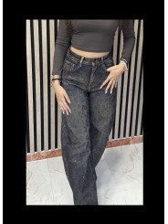 PANTALÓN VAQUERO ANIMAL PRINT BALLON FIT
