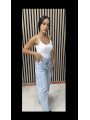 PANTALÓN VAQUERO CLARO CRUZADO